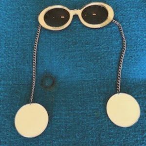 1960s Mod sunglasses with attached earrings